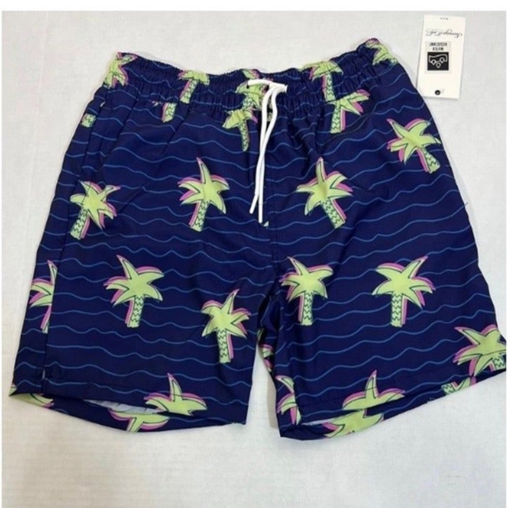 Sovereign Code NWT Sz S Banks Printed Swim Trunks - Picture 2 of 5